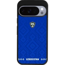 Google Pixel 10 / Pixel 10 Pro Case Hülle - Silikon schwarz Usbekistan 2026 personalisierbares Fussballtrikot