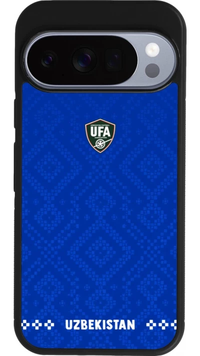 Google Pixel 10 / Pixel 10 Pro Case Hülle - Silikon schwarz Usbekistan 2026 personalisierbares Fussballtrikot