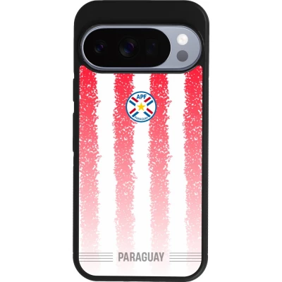 Google Pixel 10 / Pixel 10 Pro Case Hülle - Silikon schwarz Paraguay 2026 personalisierbares Fussballtrikot