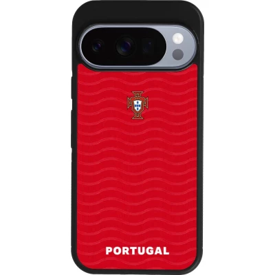 Google Pixel 10 / Pixel 10 Pro Case Hülle - Silikon schwarz Portugal 2026 personalisierbares Fussballtrikot