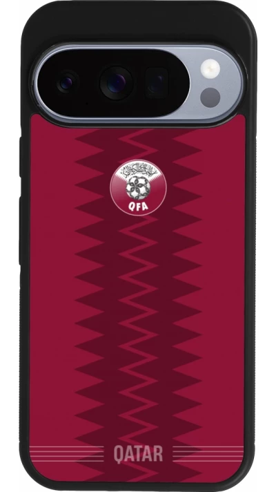 Google Pixel 10 / Pixel 10 Pro Case Hülle - Silikon schwarz Qatar 2026 personalisierbares Fussballtrikot