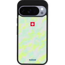 Google Pixel 10 / Pixel 10 Pro Case Hülle - Silikon schwarz Schweiz Away 2026 personalisierbares Fussballtrikot