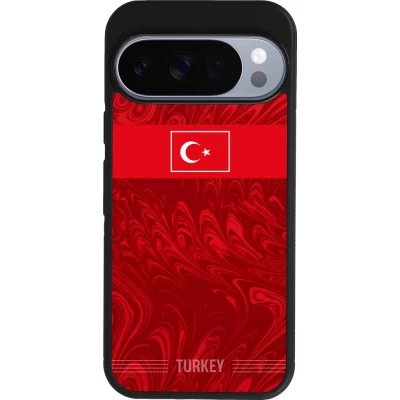 Google Pixel 10 / Pixel 10 Pro Case Hülle - Silikon schwarz Türkei 2026 personalisierbares Fussballtrikot