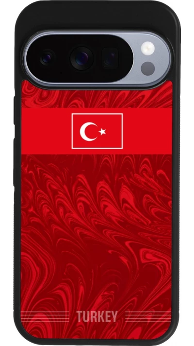 Google Pixel 10 / Pixel 10 Pro Case Hülle - Silikon schwarz Türkei 2026 personalisierbares Fussballtrikot
