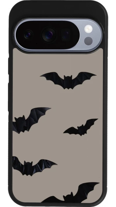 Google Pixel 10 / Pixel 10 Pro Case Hülle - Silikon schwarz Halloween 2026 Bats