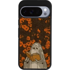 Google Pixel 10 / Pixel 10 Pro Case Hülle - Silikon schwarz Halloween 2026 Ghost reading