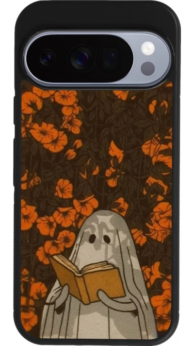 Google Pixel 10 / Pixel 10 Pro Case Hülle - Silikon schwarz Halloween 2026 Ghost reading