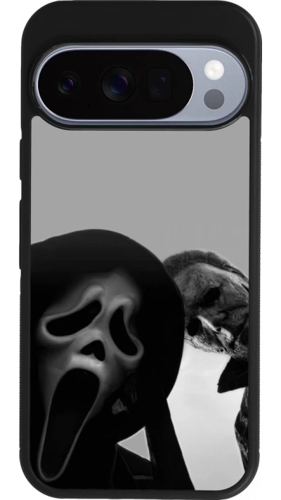 Google Pixel 10 / Pixel 10 Pro Case Hülle - Silikon schwarz Halloween 2026 Scream and Michael Myers