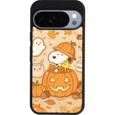 Google Pixel 10 / Pixel 10 Pro Case Hülle - Silikon schwarz Halloween 2026 Snoopy Halloween