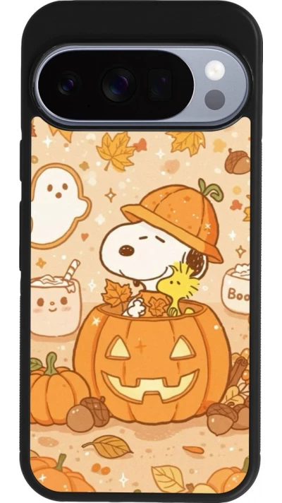 Google Pixel 10 / Pixel 10 Pro Case Hülle - Silikon schwarz Halloween 2026 Snoopy Halloween