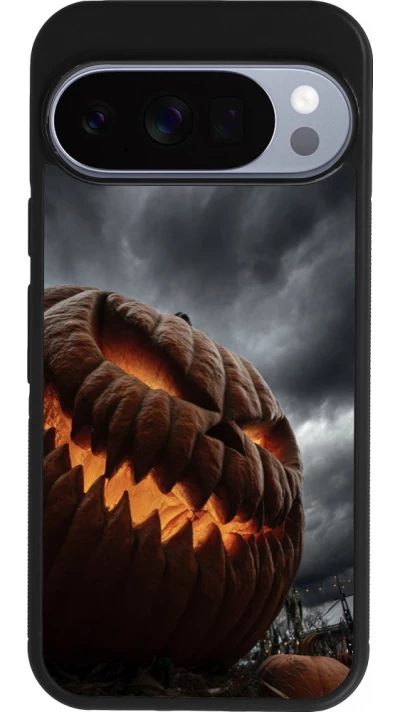 Google Pixel 10 / Pixel 10 Pro Case Hülle - Silikon schwarz Halloween 2026 The Wicked Pumpkin