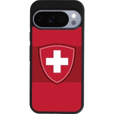 Google Pixel 10 / Pixel 10 Pro Case Hülle - Silikon schwarz Hockey World Championship Ecusson Suisse