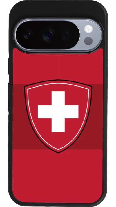 Google Pixel 10 / Pixel 10 Pro Case Hülle - Silikon schwarz Hockey World Championship Ecusson Suisse