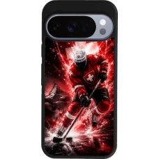 Google Pixel 10 / Pixel 10 Pro Case Hülle - Silikon schwarz Hockey World Championship Player