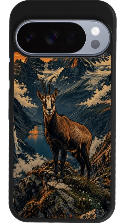 Coque Google Pixel 10 / Pixel 10 Pro - Silicone rigide noir Linocut Chamois