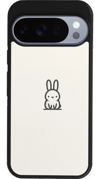Google Pixel 10 / Pixel 10 Pro Case Hülle - Silikon schwarz Minimal Häschen Süße