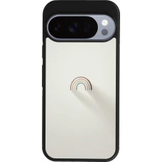 Google Pixel 10 / Pixel 10 Pro Case Hülle - Silikon schwarz Mini Regenbogen Minimal