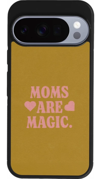 Google Pixel 10 / Pixel 10 Pro Case Hülle - Silikon schwarz Mom 2026 Are Magic