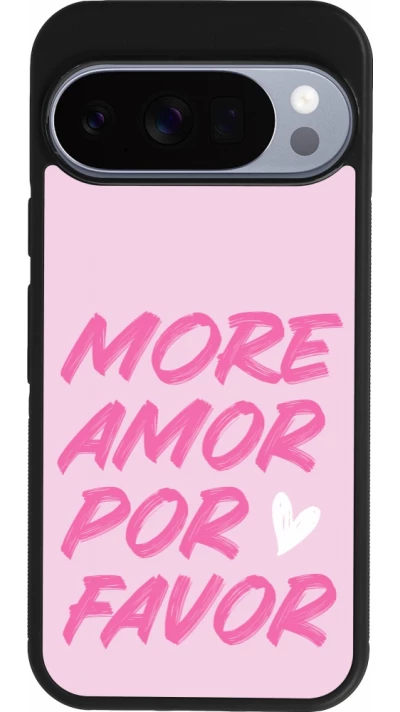 Google Pixel 10 / Pixel 10 Pro Case Hülle - Silikon schwarz More amor porfavor