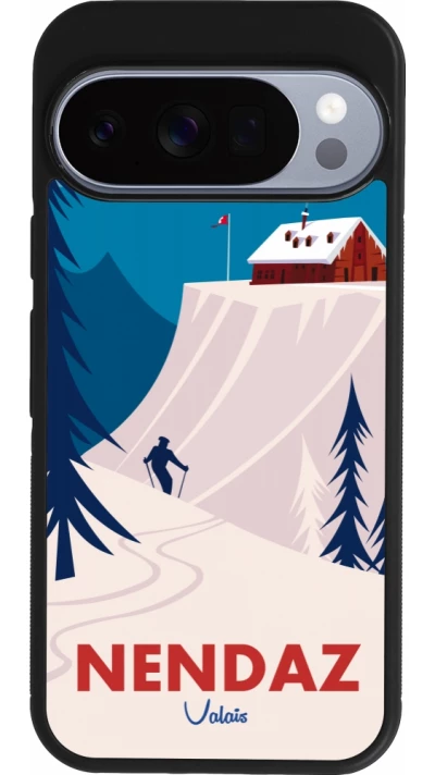 Google Pixel 10 / Pixel 10 Pro Case Hülle - Silikon schwarz Nendaz Cabane Ski