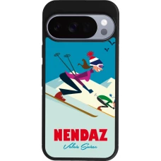Google Pixel 10 / Pixel 10 Pro Case Hülle - Silikon schwarz Nendaz Ski Downhill