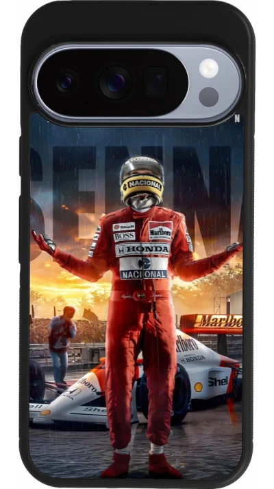 Google Pixel 10 / Pixel 10 Pro Case Hülle - Silikon schwarz Senna The King of Rain