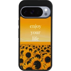 Coque Google Pixel 10 / Pixel 10 Pro - Silicone rigide noir Summer 2026 Enjoy your life