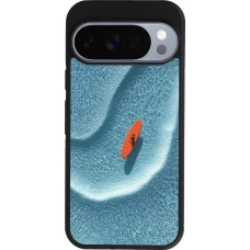 Google Pixel 10 / Pixel 10 Pro Case Hülle - Silikon schwarz Orange surf Summer 2026