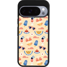 Google Pixel 10 / Pixel 10 Pro Case Hülle - Silikon schwarz Pattern Summer 2026