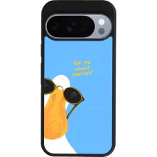 Google Pixel 10 / Pixel 10 Pro Case Hülle - Silikon schwarz Tell me about yourself Summer 2026