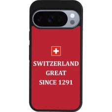 Google Pixel 10 / Pixel 10 Pro Case Hülle - Silikon schwarz Switzerland Great Since 1291