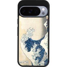 Coque Google Pixel 10 / Pixel 10 Pro - Silicone rigide noir Tableau art - La Grande Vague de Kanagawa - Hokusai