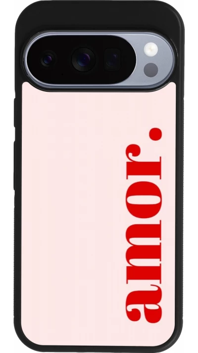 Google Pixel 10 / Pixel 10 Pro Case Hülle - Silikon schwarz Valentine 2024 amor