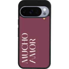Google Pixel 10 / Pixel 10 Pro Case Hülle - Silikon schwarz Valentine 2024 mucho amor rosado
