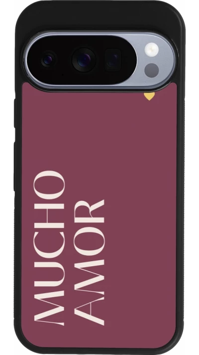 Google Pixel 10 / Pixel 10 Pro Case Hülle - Silikon schwarz Valentine 2024 mucho amor rosado