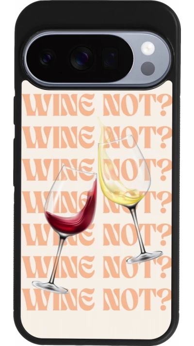 Google Pixel 10 / Pixel 10 Pro Case Hülle - Silikon schwarz Wine not
