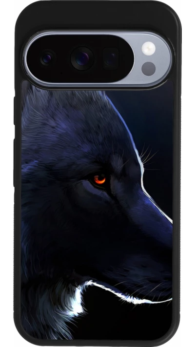 Google Pixel 10 / Pixel 10 Pro Case Hülle - Silikon schwarz Wolf Shape