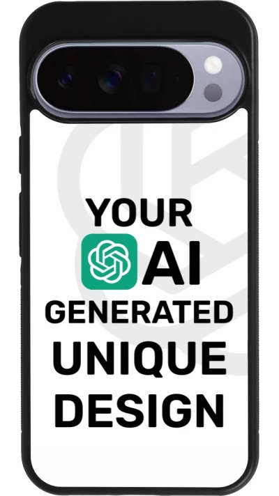 Google Pixel 10 Pro XL Case Hülle - Silikon schwarz Weltweit einzigartig erstellt dank Deiner Kreativität und künstlicher Intelligenz (KI)