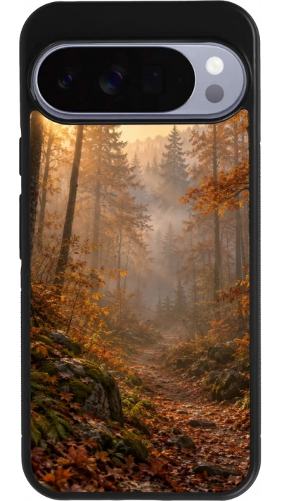 Coque Google Pixel 10 Pro XL - Silicone rigide noir Autumn 26 Autumn walk