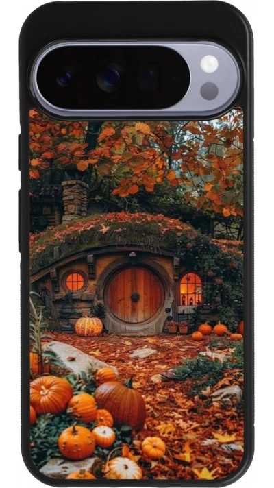 Coque Google Pixel 10 Pro XL - Silicone rigide noir Autumn 26 Hobbit house