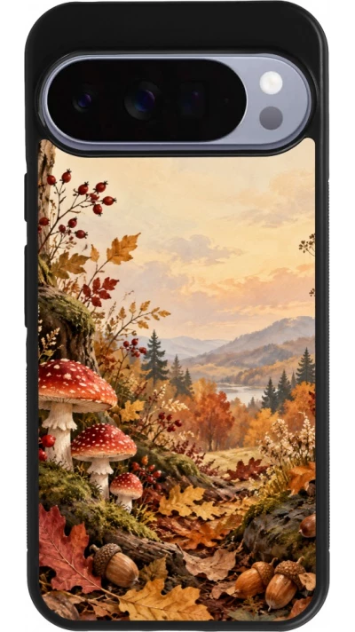 Coque Google Pixel 10 Pro XL - Silicone rigide noir Autumn 26 Illustrated Autumn