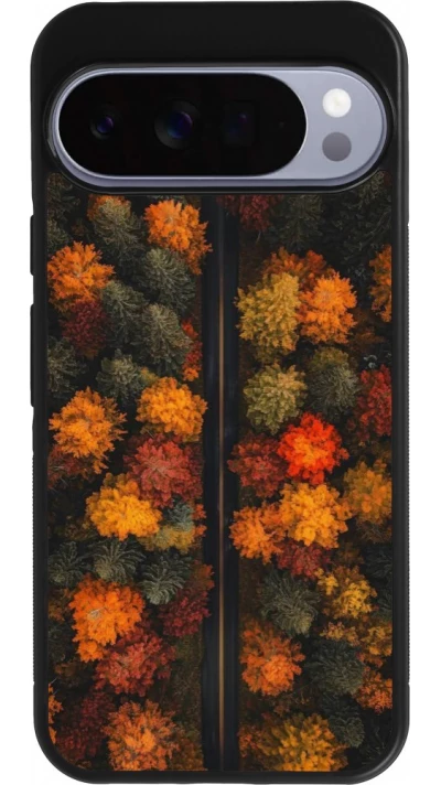 Coque Google Pixel 10 Pro XL - Silicone rigide noir Autumn 26 Road in autumn