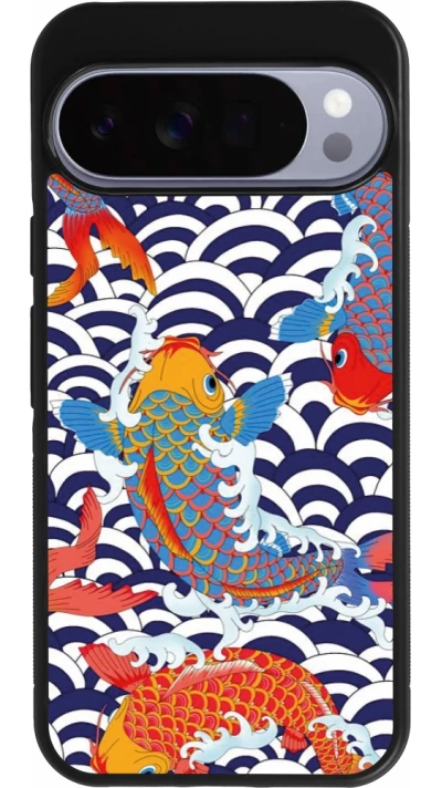 Google Pixel 10 Pro XL Case Hülle - Silikon schwarz Easter 2023 japanese fish