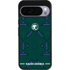 Google Pixel 10 Pro XL Case Hülle - Silikon schwarz Saudi Arabien 2026 personalisierbares Fussballtrikot