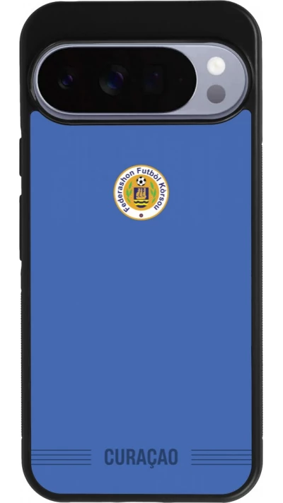 Google Pixel 10 Pro XL Case Hülle - Silikon schwarz Curaçao 2026 personalisierbares Fussballtrikot