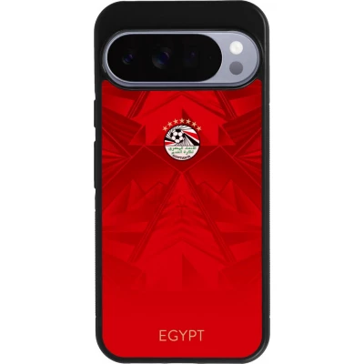 Coque Google Pixel 10 Pro XL - Silicone rigide noir Maillot de football Égypte 2026 personnalisable