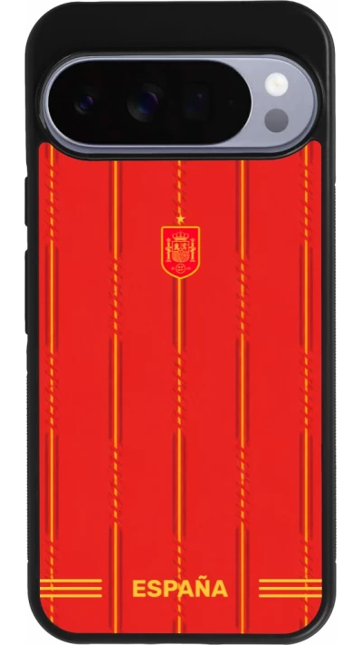 Google Pixel 10 Pro XL Case Hülle - Silikon schwarz Spanien 2026 personalisierbares Fussballtrikot