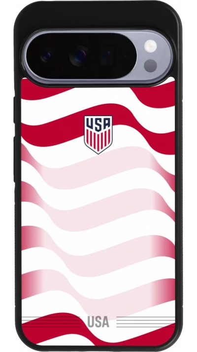 Google Pixel 10 Pro XL Case Hülle - Silikon schwarz Vereinigten Staaten 2026 personalisierbares Fussballtrikot