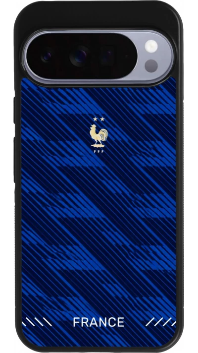 Google Pixel 10 Pro XL Case Hülle - Silikon schwarz Frankreich 2026 personalisierbares Fussballtrikot