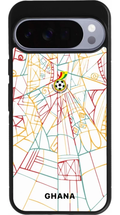 Google Pixel 10 Pro XL Case Hülle - Silikon schwarz Ghana 2026 personalisierbares Fussballtrikot